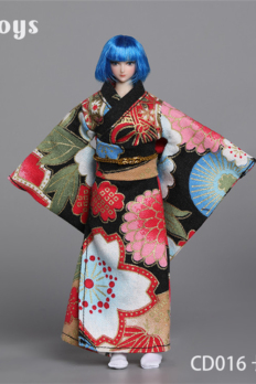 1/12 Scale Female Clothes Kimono Set Model for 6 SHE TBL Figure  Accessories