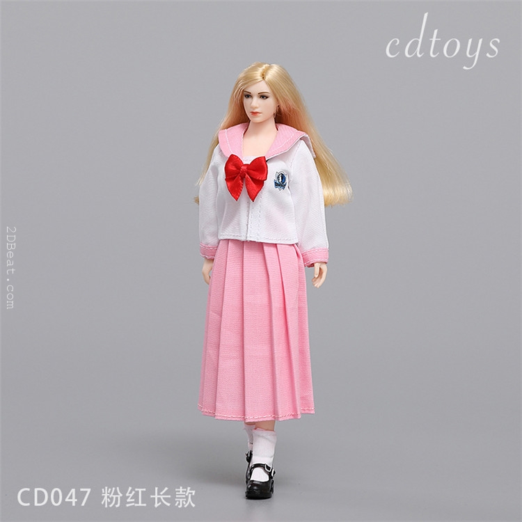 Fashion 1/6 Scale Female Dolls Clothing Female Clothes Set Figure Doll  Clothes Uniform Outfit Costume for 12 Dolls Clothing Accs Dress up Red