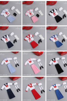 1/12 Scale CDtoys 047 Female Sailor Uniform Clothes Set Fit 6" action figure
