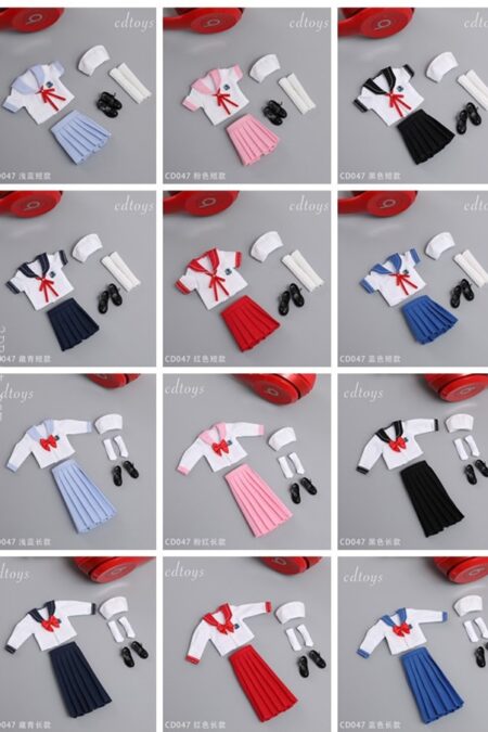 1/12 Scale CDtoys 047 Female Sailor Uniform Clothes Set Fit 6