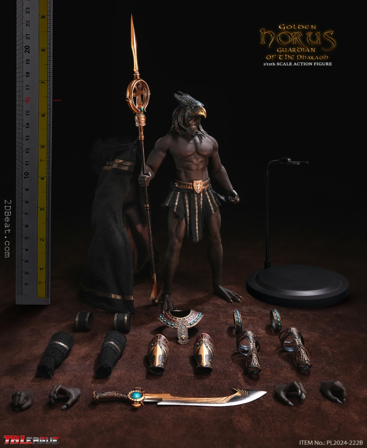 1/12 Scale TBLeague PL2024-222A Horus Guardian of Pharaoh Golden Collectible Figure