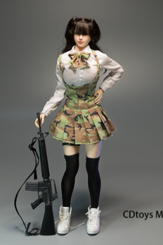 1/6 Scale CDtoys M014 Girl Tactical JK Dress Uniform Clothes Suit Fit 12