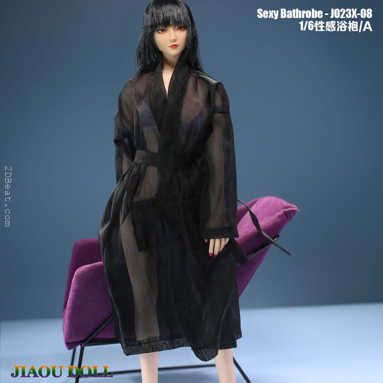 1/6 Scale Jiaou Doll JD-JO23X-08A Black Bathrobe