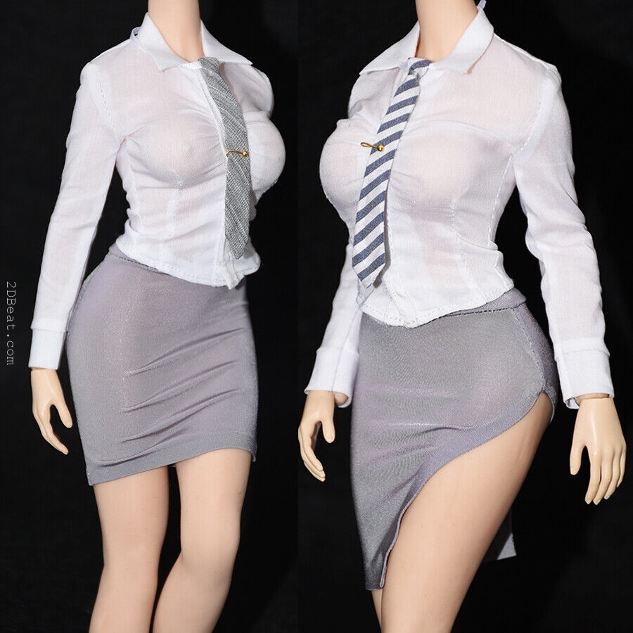 1/12 Scale Female Clothes Fashion Top&Skirt&Socks 2 Colors F 6