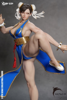 [In-Stock] 1/6 Scale Play Toy P023B Lee Kung Fu Fighter Action Figure in Blue Outfit