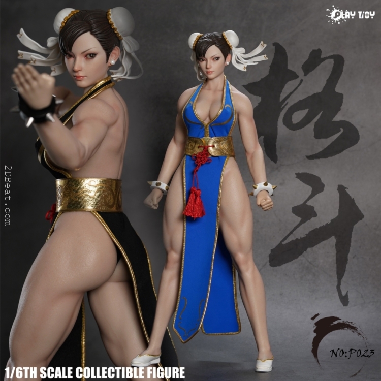 1/6 Scale Play Toy P023B Lee Kung Fu Fighter Action Figure in Blue Outfit - Image 11