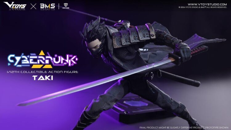 1/12 Scale VTOYS X BMS VSD010 Cyberpunk Samurai Taki Boxed action figure - Image 9