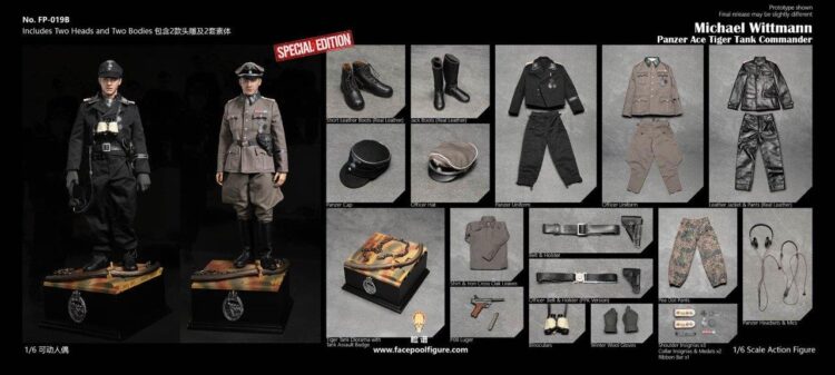 1/6 Scale Facepool FP019B Panzer Ace Michael Wittmann Deluxe Edition Action Figure - Image 23