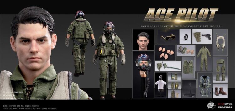 1/6 Scale POP Toys ACE Pilot Flying Suit Collectibles Figure - Image 16