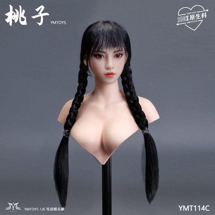 YM Toys 1/6 Taozi Female HeadSculpt with Movable Eyes Deer - Image 11