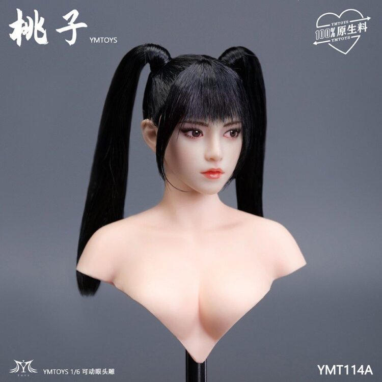 YM Toys 1/6 Taozi Female HeadSculpt with Movable Eyes Deer - Image 4