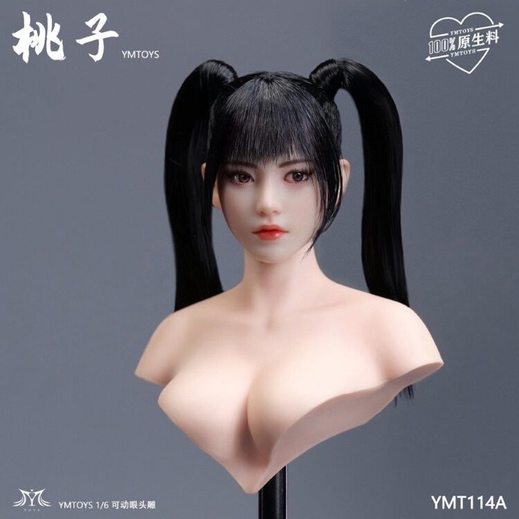 YM Toys 1/6 Taozi Female HeadSculpt with Movable Eyes Deer - Image 5