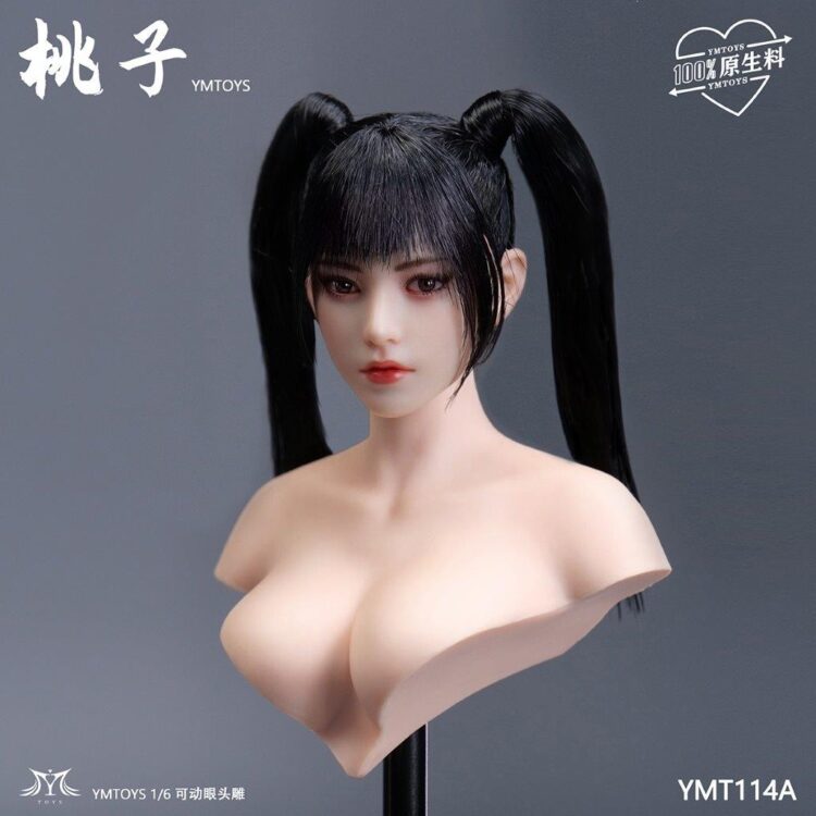 YM Toys 1/6 Taozi Female HeadSculpt with Movable Eyes Deer - Image 6