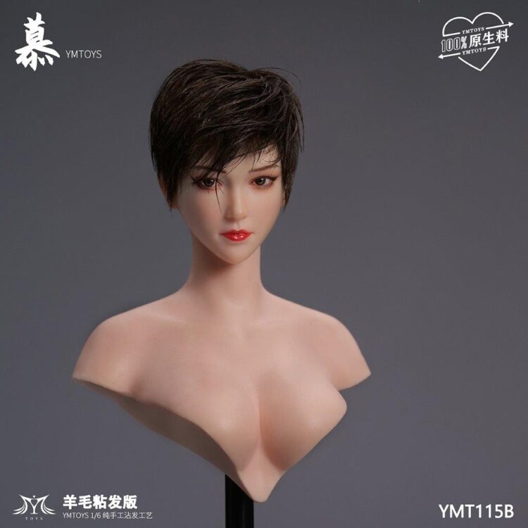 YM Toys 1/6 Wool Viscose Hair Version of Mu Female Head Sculpt - Image 9