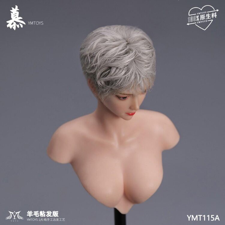 YM Toys 1/6 Wool Viscose Hair Version of Mu Female Head Sculpt - Image 7