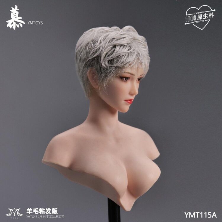 YM Toys 1/6 Wool Viscose Hair Version of Mu Female Head Sculpt - Image 6