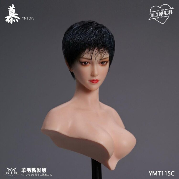 YM Toys 1/6 Wool Viscose Hair Version of Mu Female Head Sculpt - Image 15