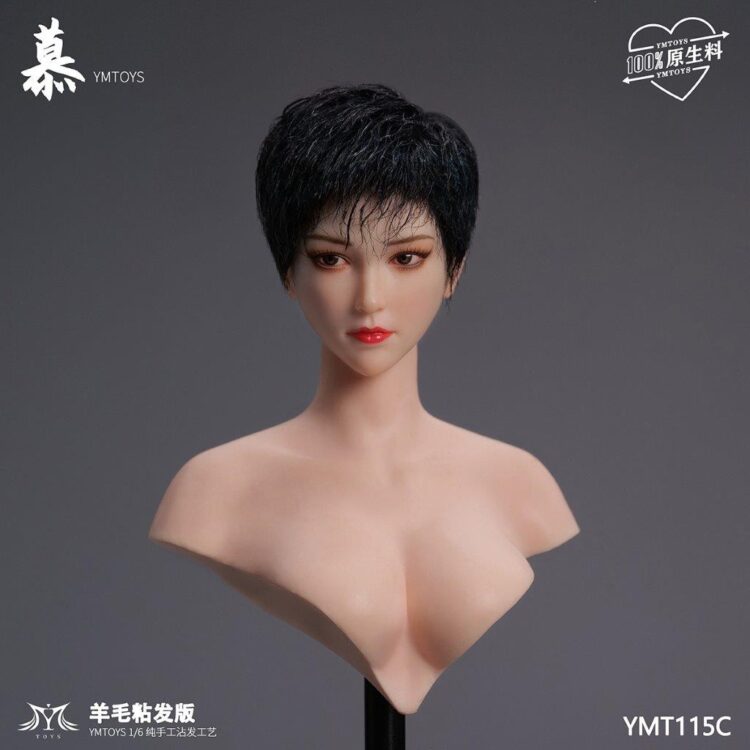 YM Toys 1/6 Wool Viscose Hair Version of Mu Female Head Sculpt - Image 13