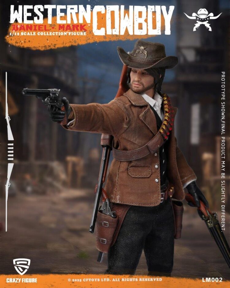 1/12 Scale Crazy Figure LM002 Western Cowboy Action Figure - Image 3