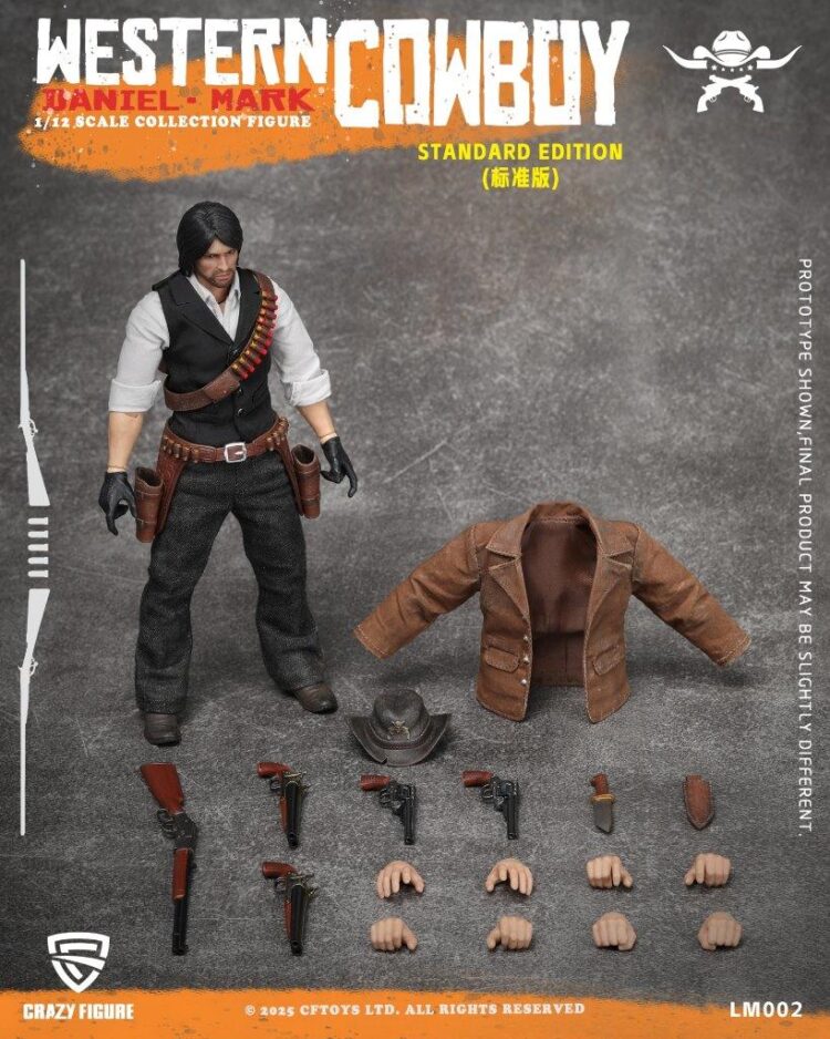 1/12 Scale Crazy Figure LM002 Western Cowboy Action Figure - Image 6