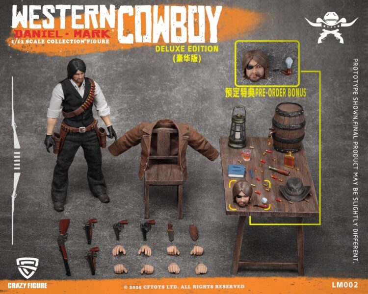 1/12 Scale Crazy Figure LM002D Western Cowboy Deluxe Version Figure - Image 8