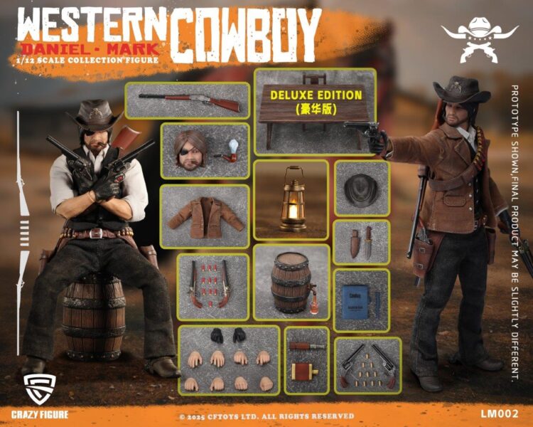 1/12 Scale Crazy Figure LM002D Western Cowboy Deluxe Version Figure - Image 9