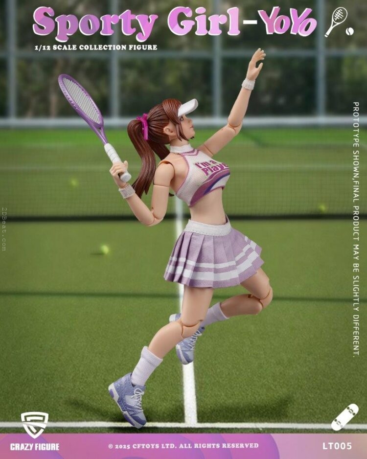 1/12 Scale Crazy Figure LT-005 Sport Girl YOYO Action Figure - Image 9