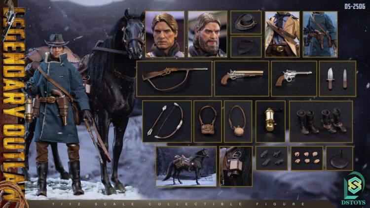 1/12 Scale DS Toys DS-2506 Red Dead Redemption Outlaw with Horse Deluxe Edition - Image 10