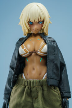 1/12 Scale Female Clothes Set – Leather Jacket and Cargo Pants for 6" Romankey Action Figure