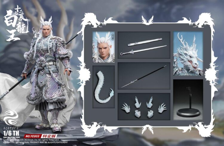 1/6 Scale 303 Toys YC003 The Twelve Zodiac White Dragon King (Exclusive Edition) - Image 10