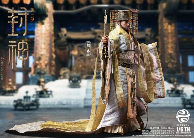 1/6 Scale 303Toys CT001 Creation of the Gods Yin Shou the King of Shang (Silk Coronation Attire) - Image 10
