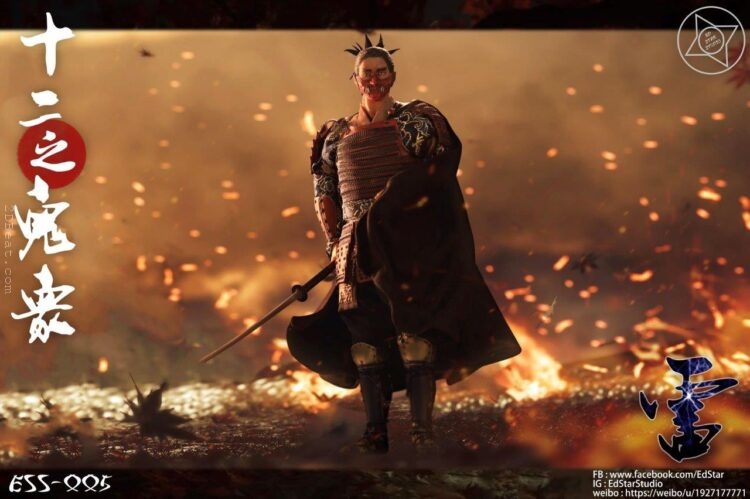 1/6 Scale Ed Star ESS-005 Twelve Ghost Samurai Thunder Boxed Figure - Image 6