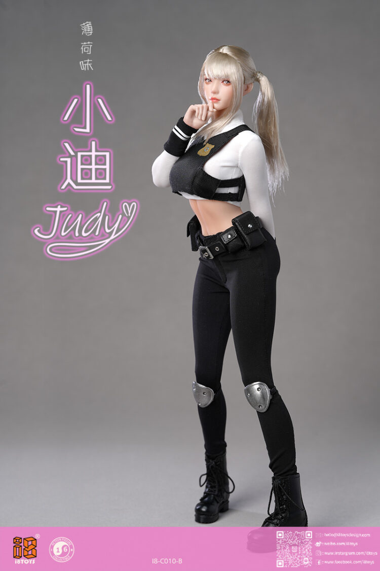 1/6 Scale i8TOYS C010 Judy White Police Uniform Collectibles Costume Set Pack - Image 8