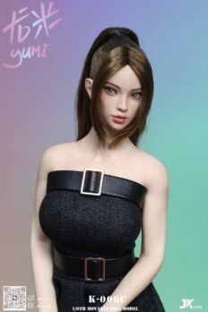 1/6 Scale JK Toys JK-006B Multiracial Beauty Head Sculpture Yumi with Brown Hair