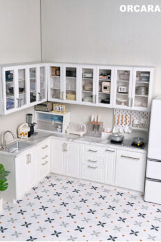 1/6 Scale Orcara Dollhouse Miniature Modern Kitchen Sink Cabinet