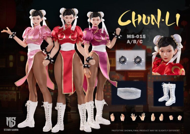1/6 Scale Star Man MS-015B Chun-Li Pink Cheongsam action figure - Image 6