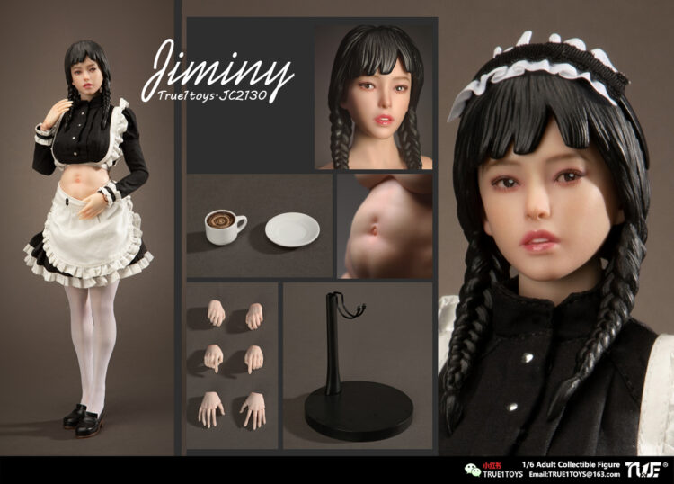 1/6 Scale True1Toys JC2130 Maid Jiminy Plastic Hair Version Figure - Image 5