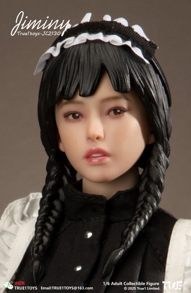 1/6 Scale True1Toys JC2130 Maid Jiminy Plastic Hair Version Figure