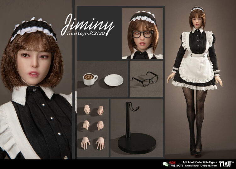 1/6 Scale True1Toys JC2130 Maid Jiminy Rooted Hair Version Figure - Image 6