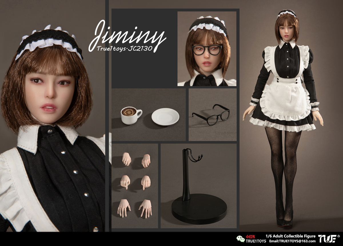 1/6 Scale True1Toys JC2130 Maid Jiminy Rooted Hair Version Figure - Image 6