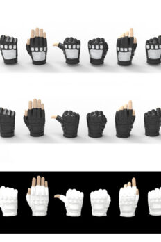 1/6 Scale TYM Gloves & Hand Set – Gun-Holding Hands Compatible Seamless Female Bodies