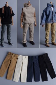 1/12 Minimalist Straight-Leg Long Pants – Fashion Outfit for 6-Inch Action Figures