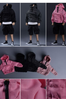1/12 Scale Hooded Windbreaker & Hoodie for 6-Inch Articulated Figure / BJD Clothing