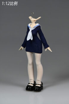 1/12 Scale Layered Knit Patchwork Top for Mini BJD Dolls, figures