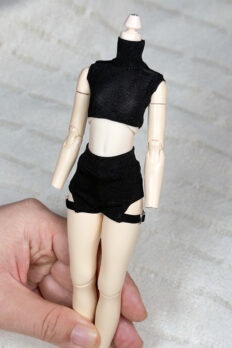 1/12 Scale Side-Buckle Elastic Tight Shorts & Sleeveless Tank Top for Mini BJD Dolls, figures