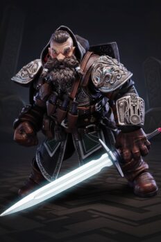 1/12 Scale Star and Sail Studio Eternal Expedition: Dwarf Assassin Verdred Anvil