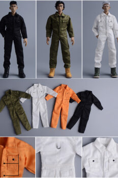 1/12 Scale Workwear Jumpsuit Outfit for 6-Inch Action Figures
