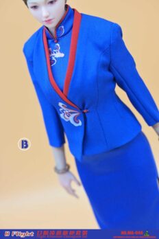 1/6 Cuke Toys MA046B D Flight Attendant Blue Cheongsam