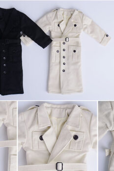 1/6 Scale British-Style Long Trench Coat for 12-Inch Action Figure Outfit