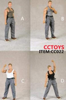 1/6 Scale CC022 & CC023 Muscle Tank Top Tight Vest for Strong Muscular Body